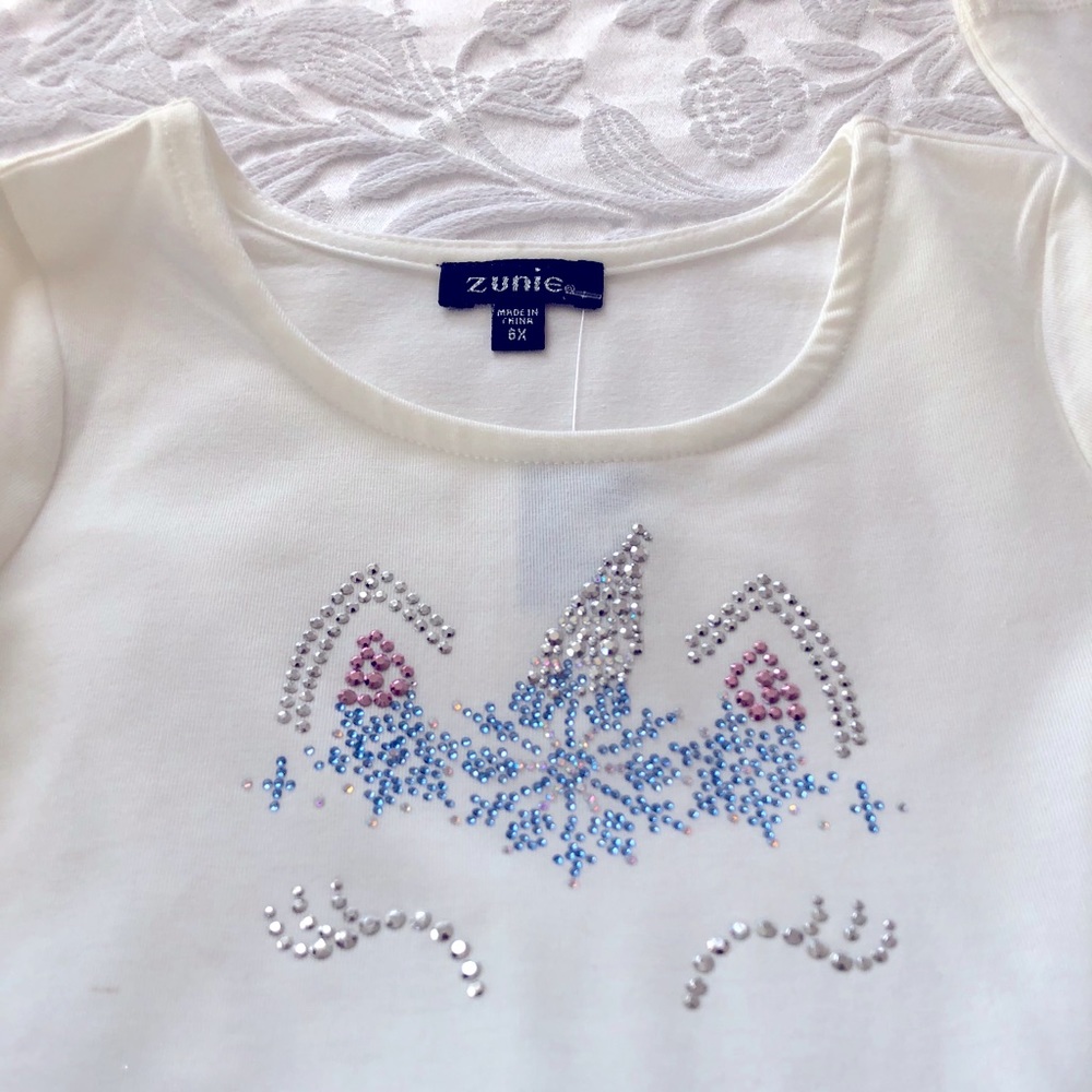 Girl, winter unicorn dress, size 6x